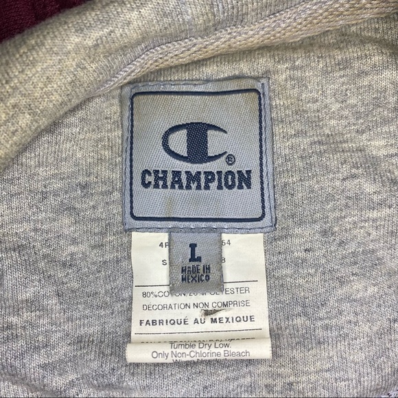 Burgundy champion hoodie size Large men - Picture 11 of 12